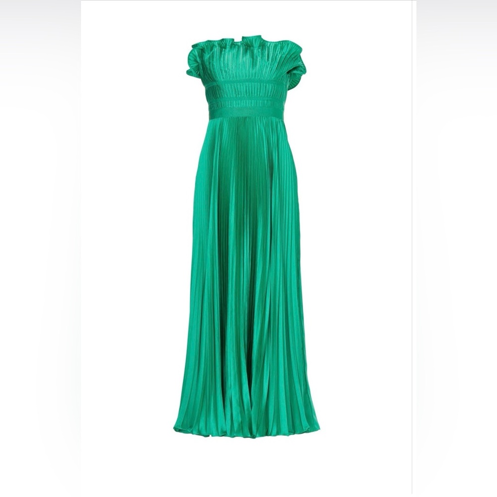 AMUR Emerald Green Pleated Dress